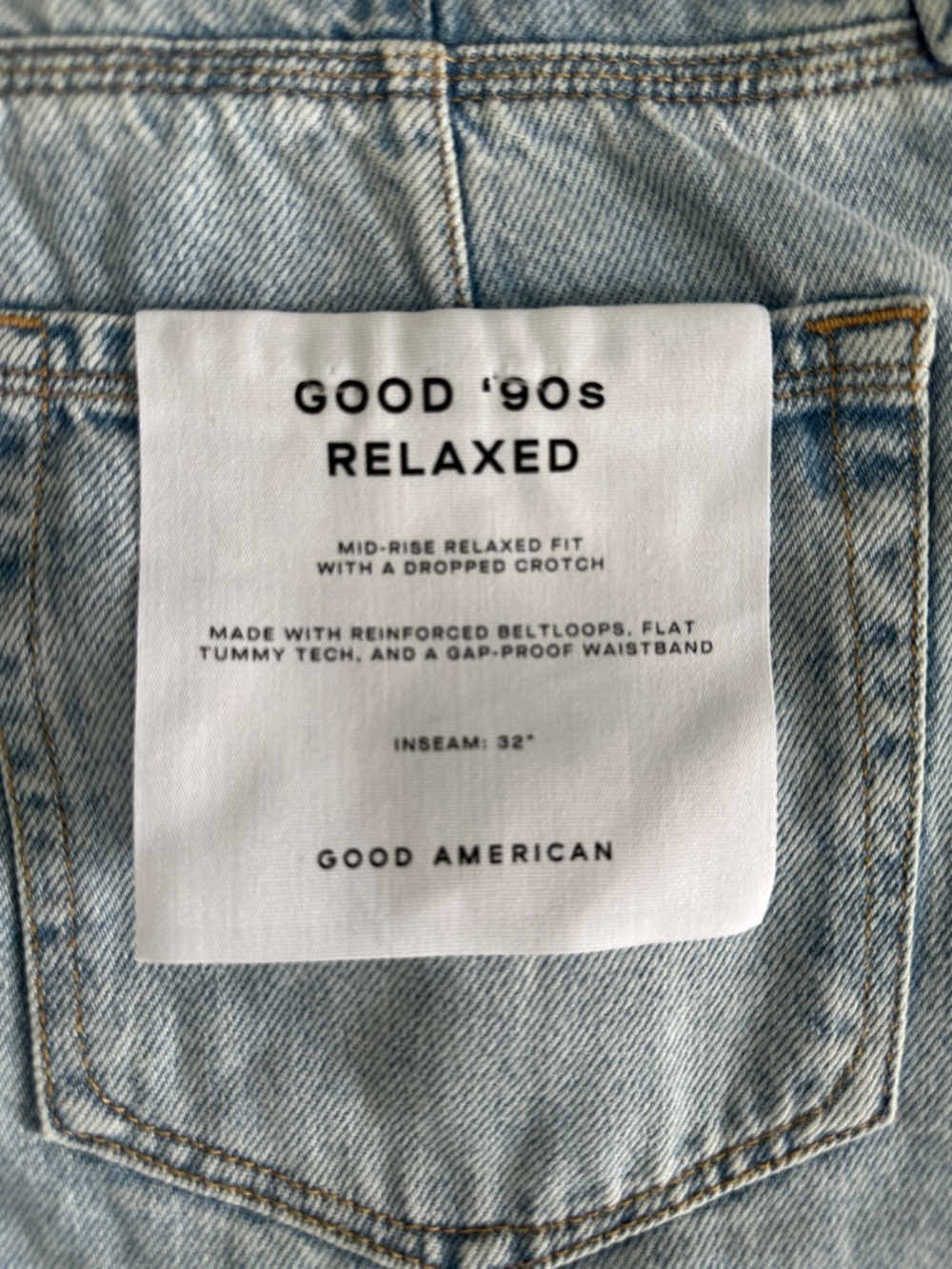 Good American Good 90’s relaxed fit Distressed Straight-Leg Jeans - Picture 12 of 13
